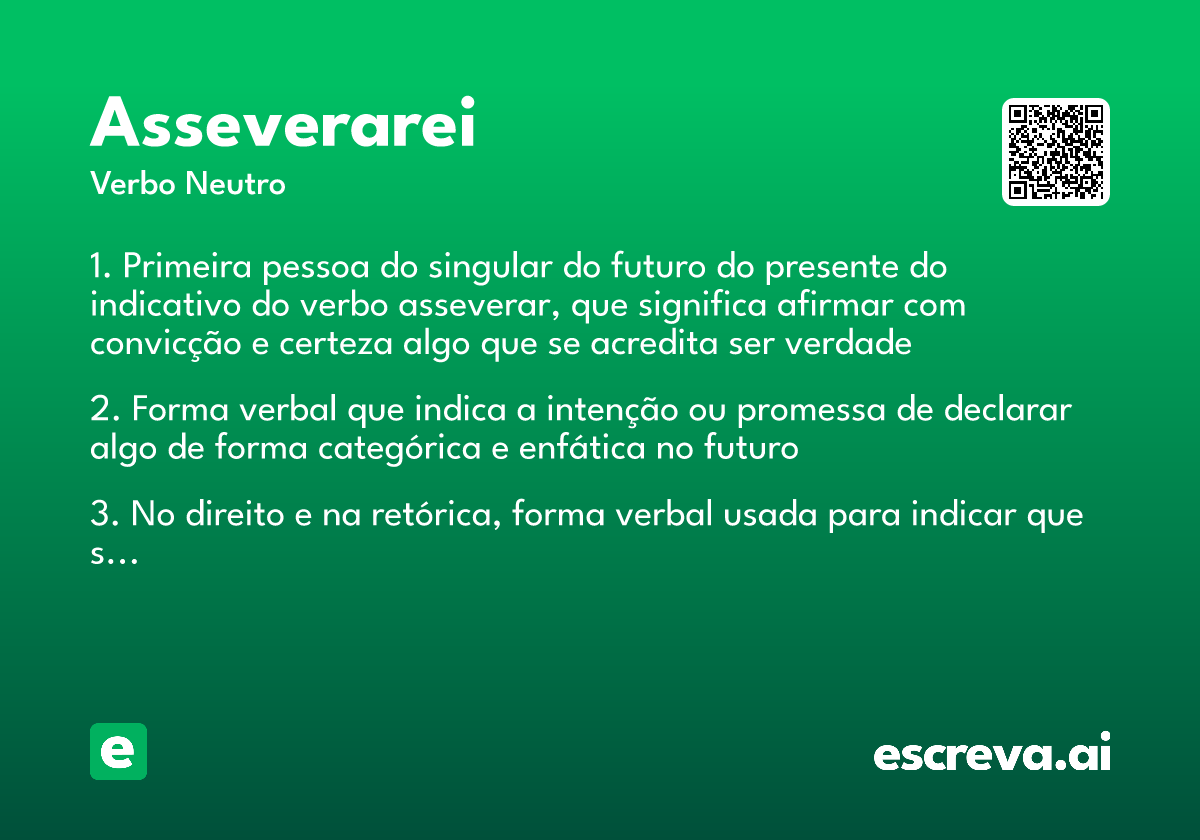 asseverarei