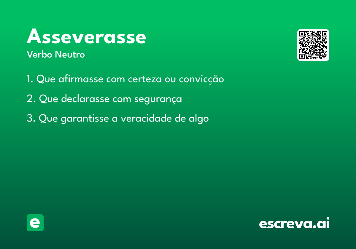 asseverasse