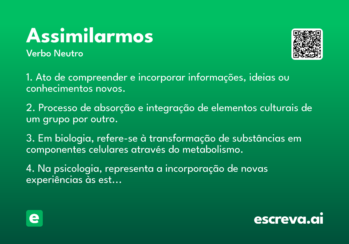 assimilarmos