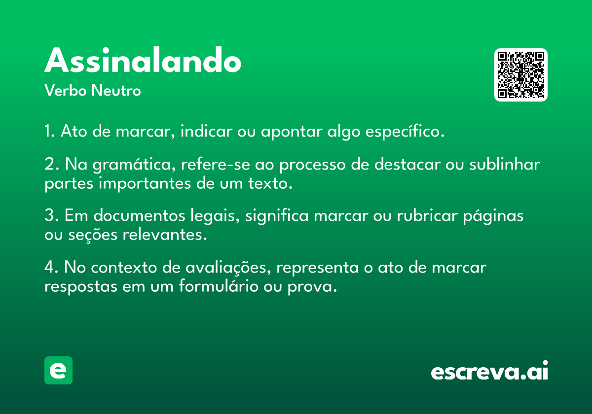 assinalando