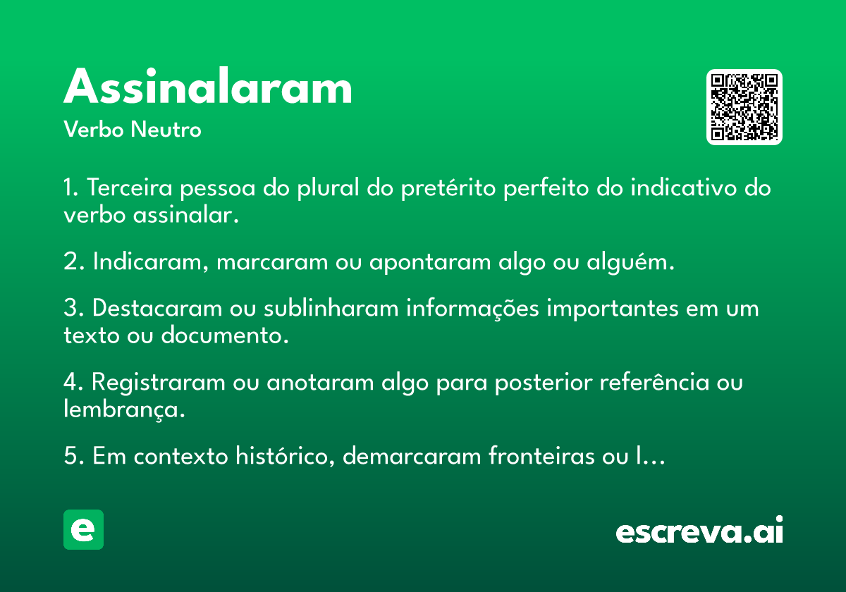 assinalaram