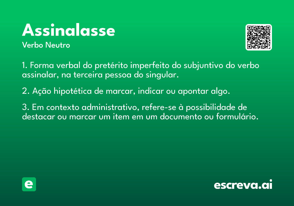 assinalasse