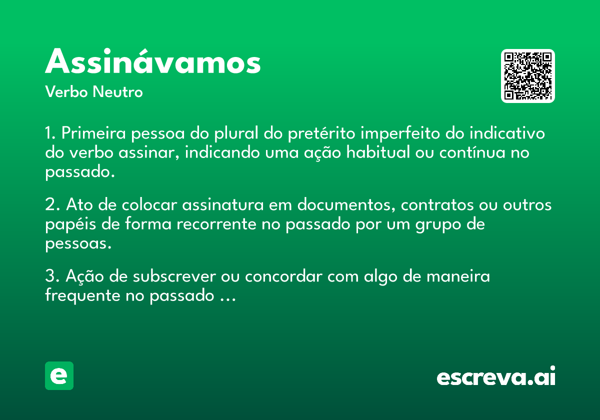 assinávamos