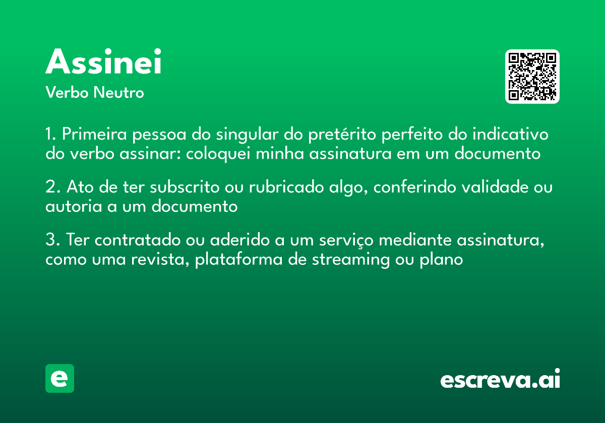 assinei