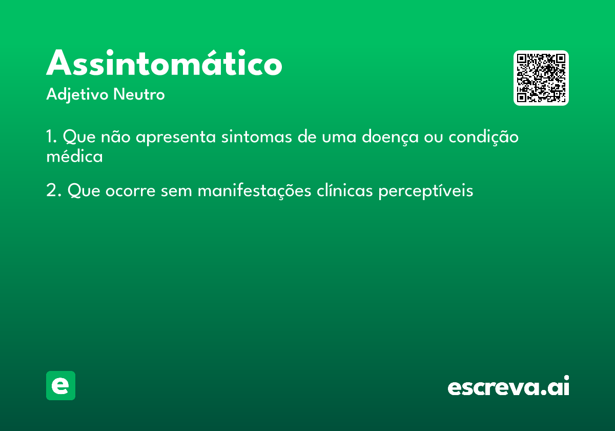 assintomático