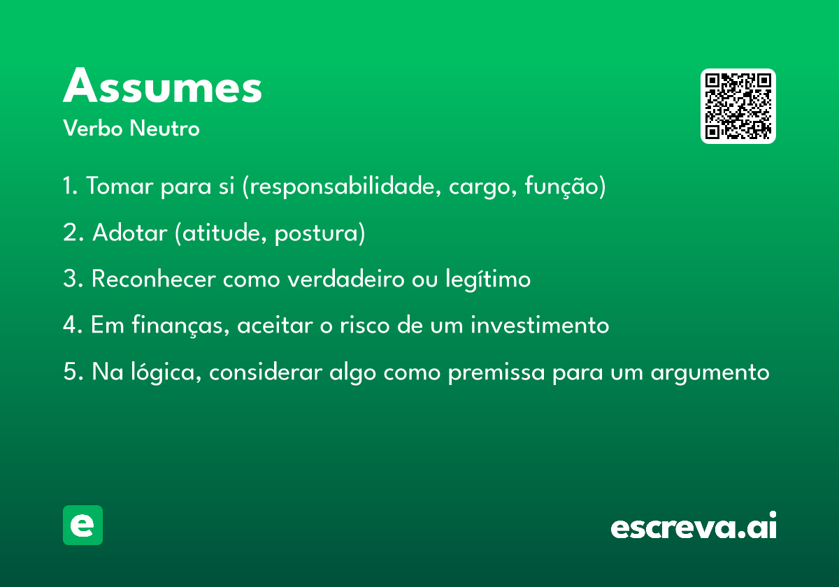 assumes