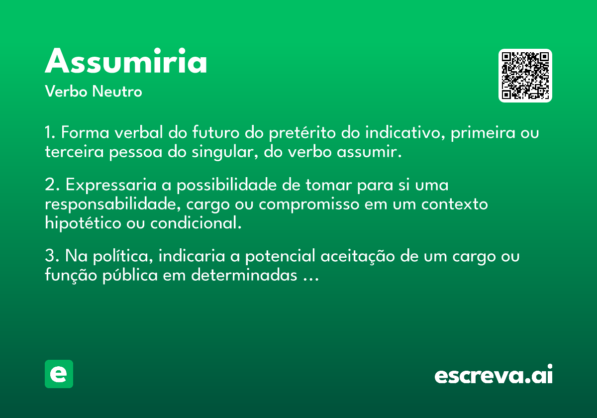 assumiria