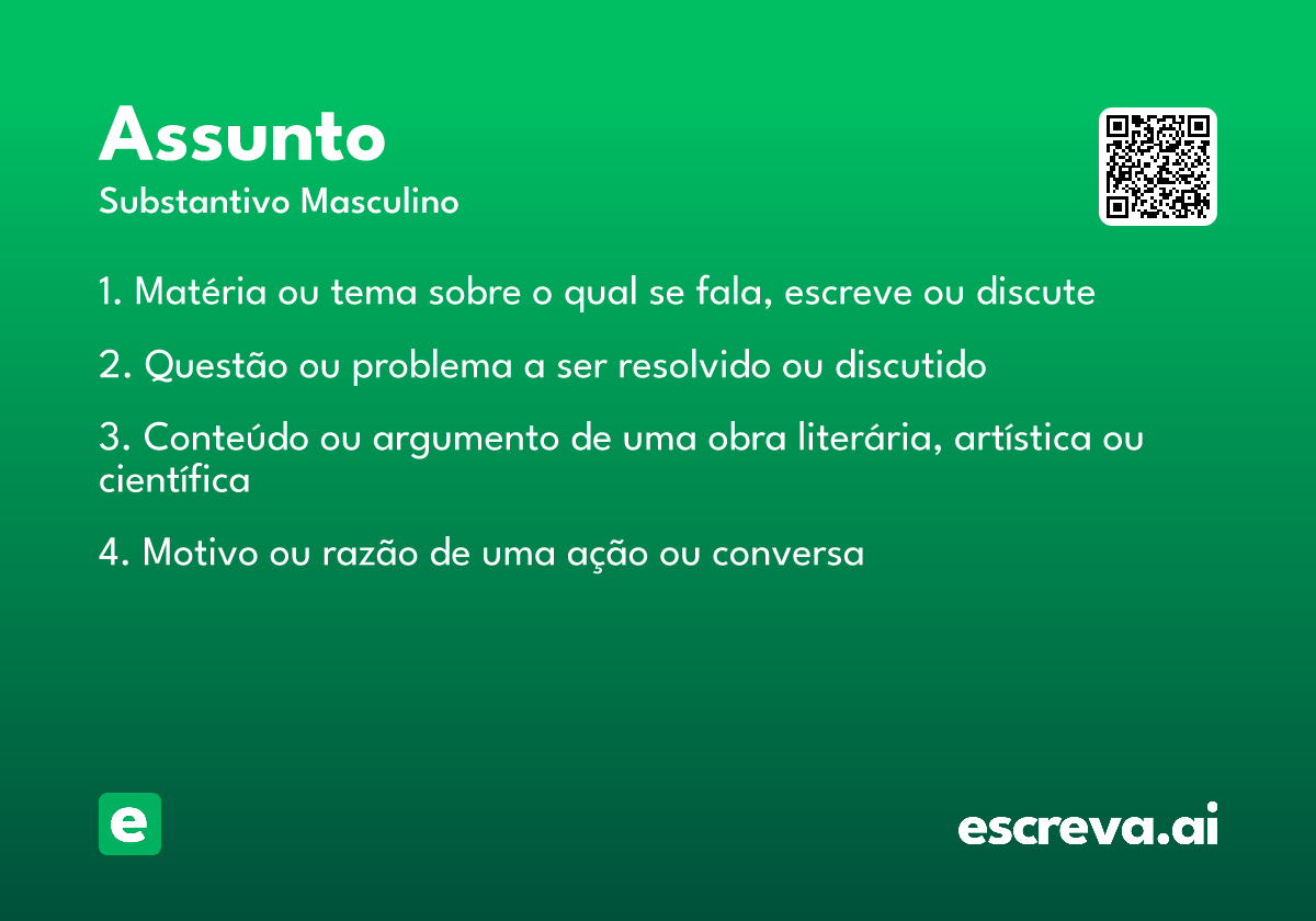 assunto