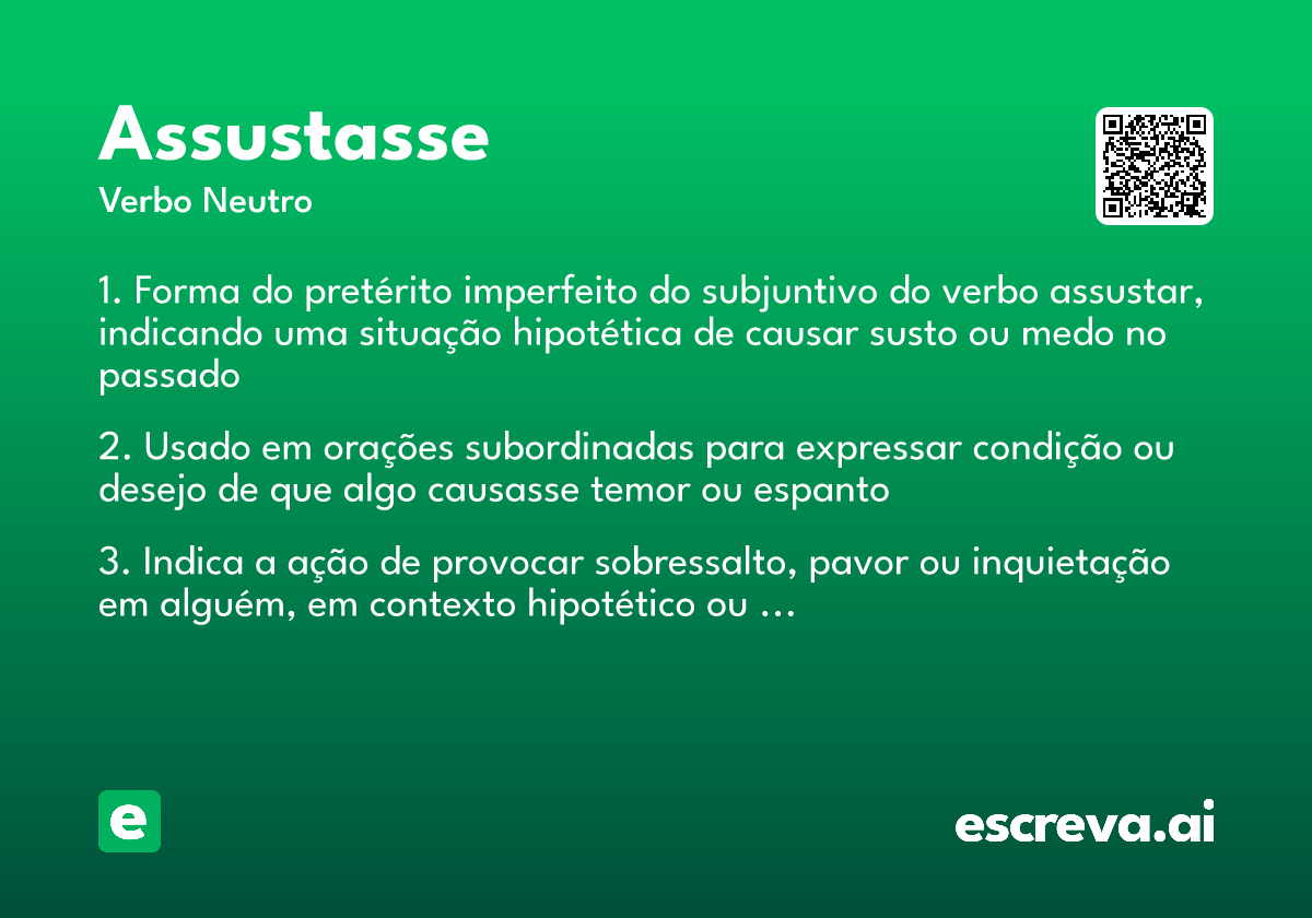 assustasse
