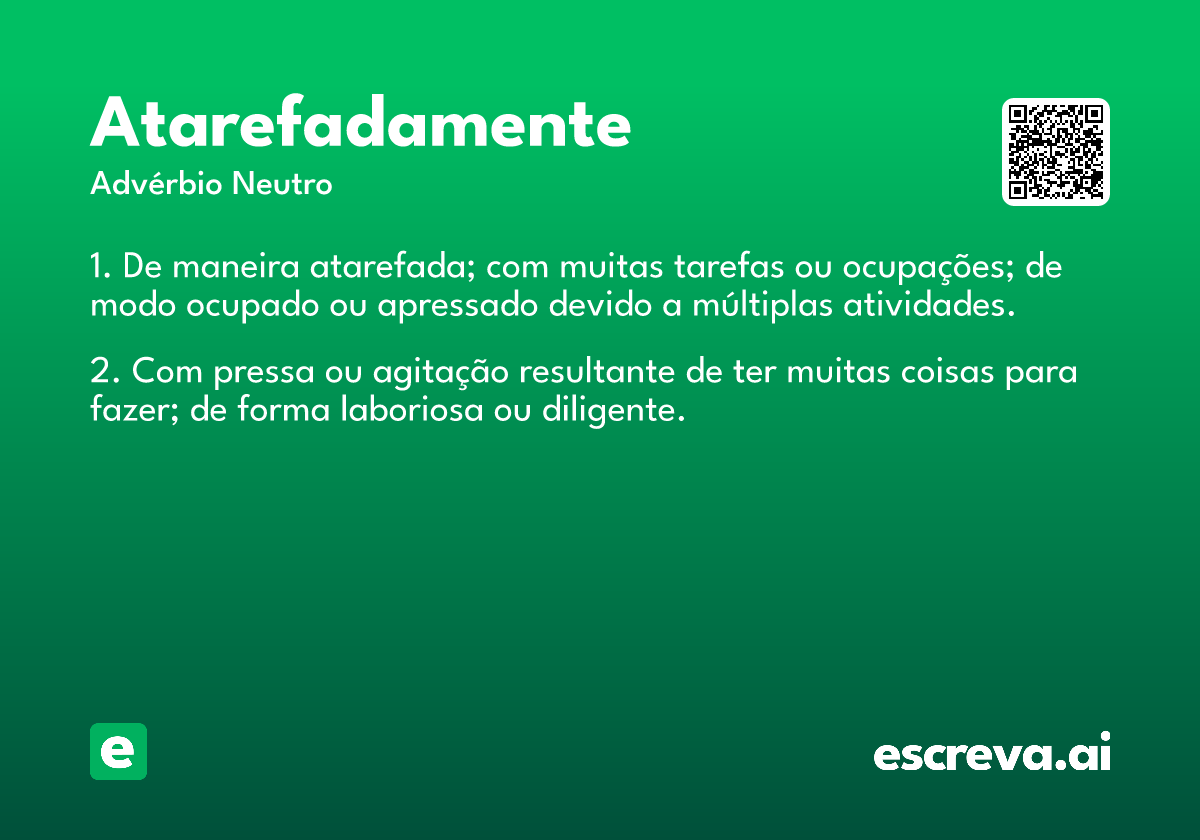 atarefadamente