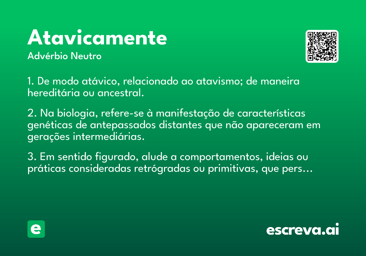 atavicamente