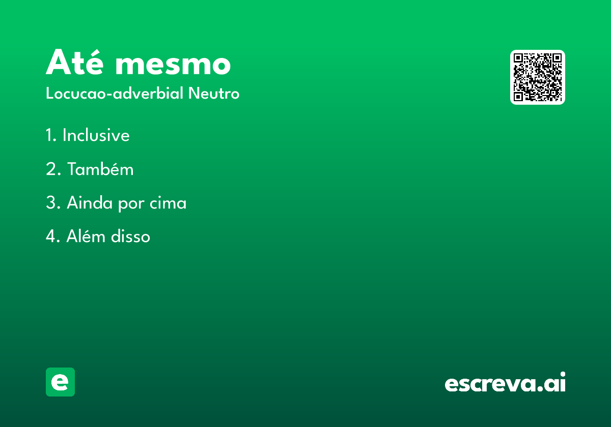 até mesmo
