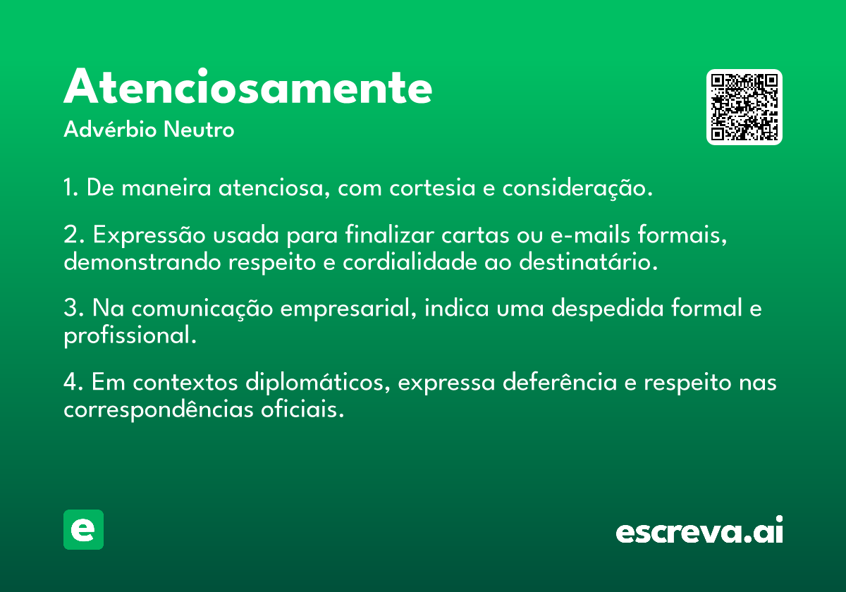 atenciosamente