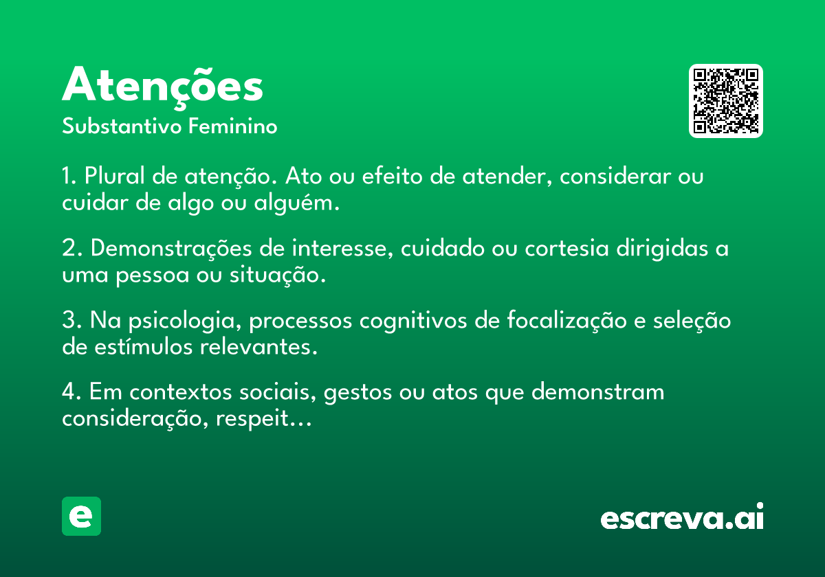atenções