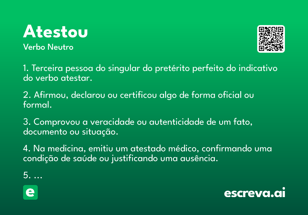 atestou
