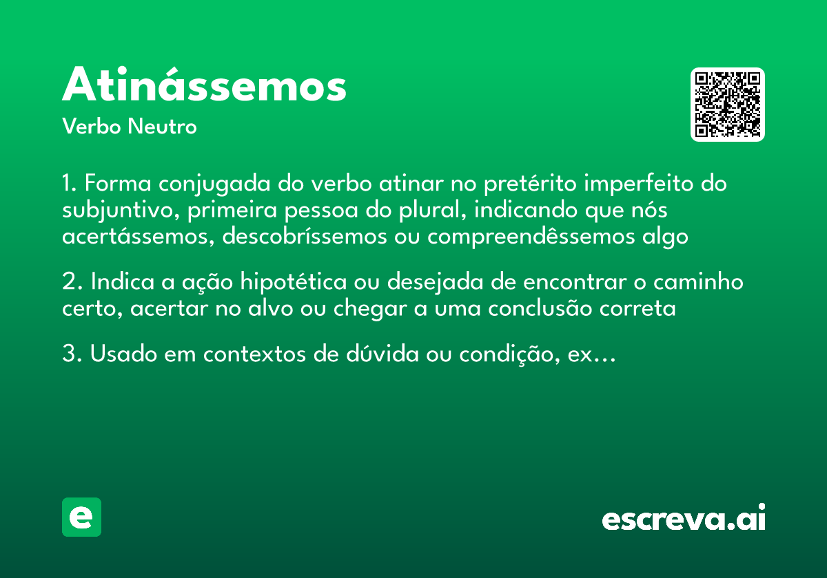atinássemos