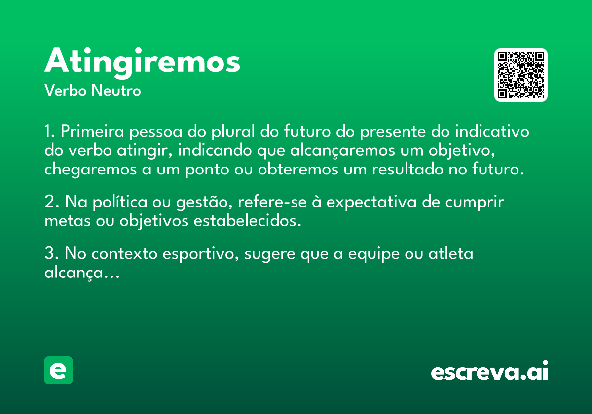 atingiremos