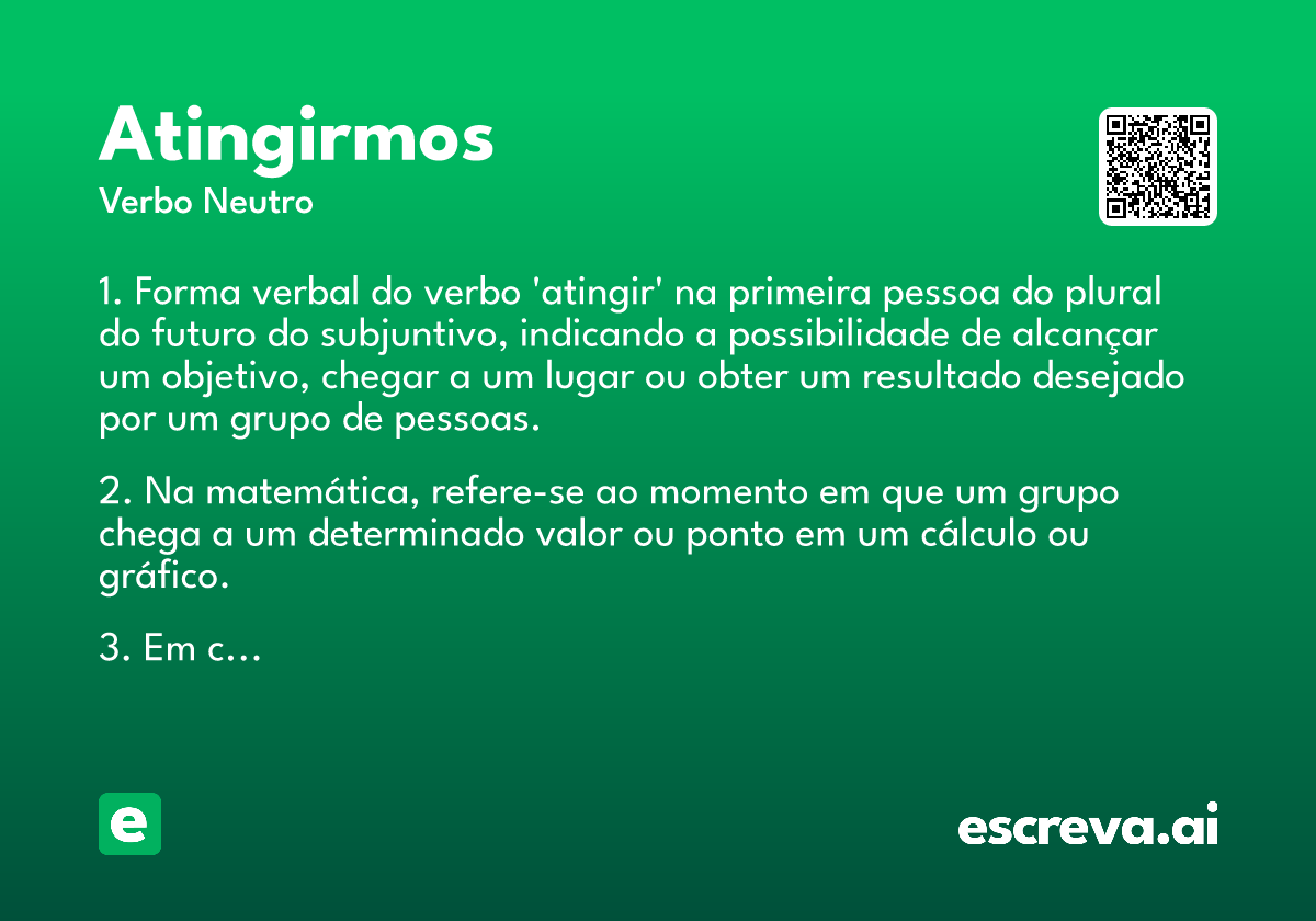 atingirmos