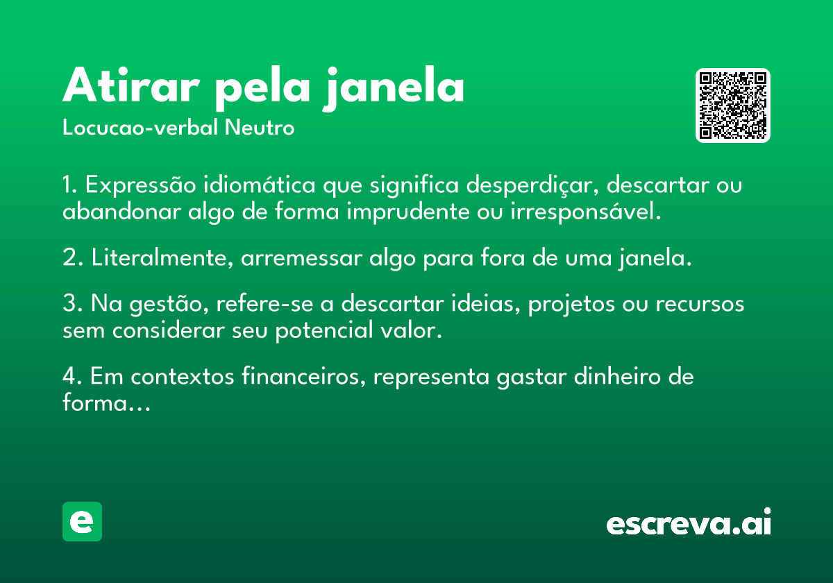 atirar pela janela