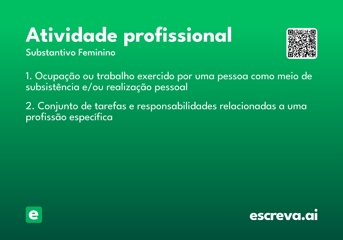 atividade profissional