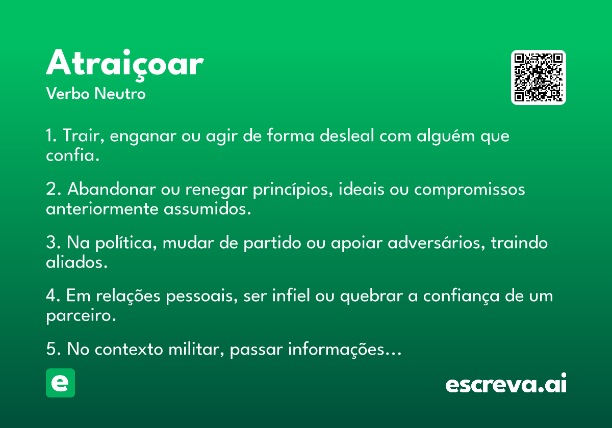atraiçoar