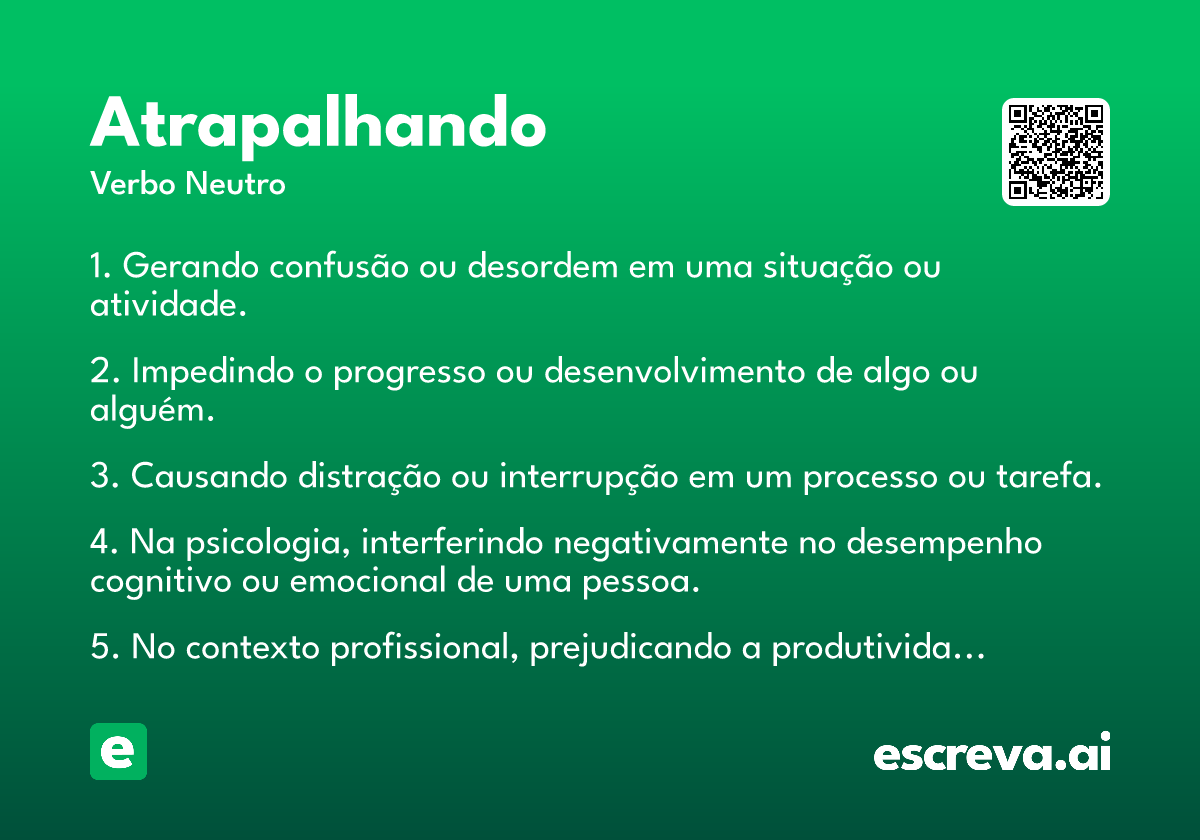 atrapalhando