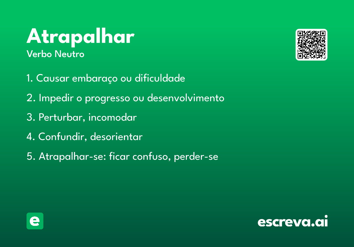 atrapalhar