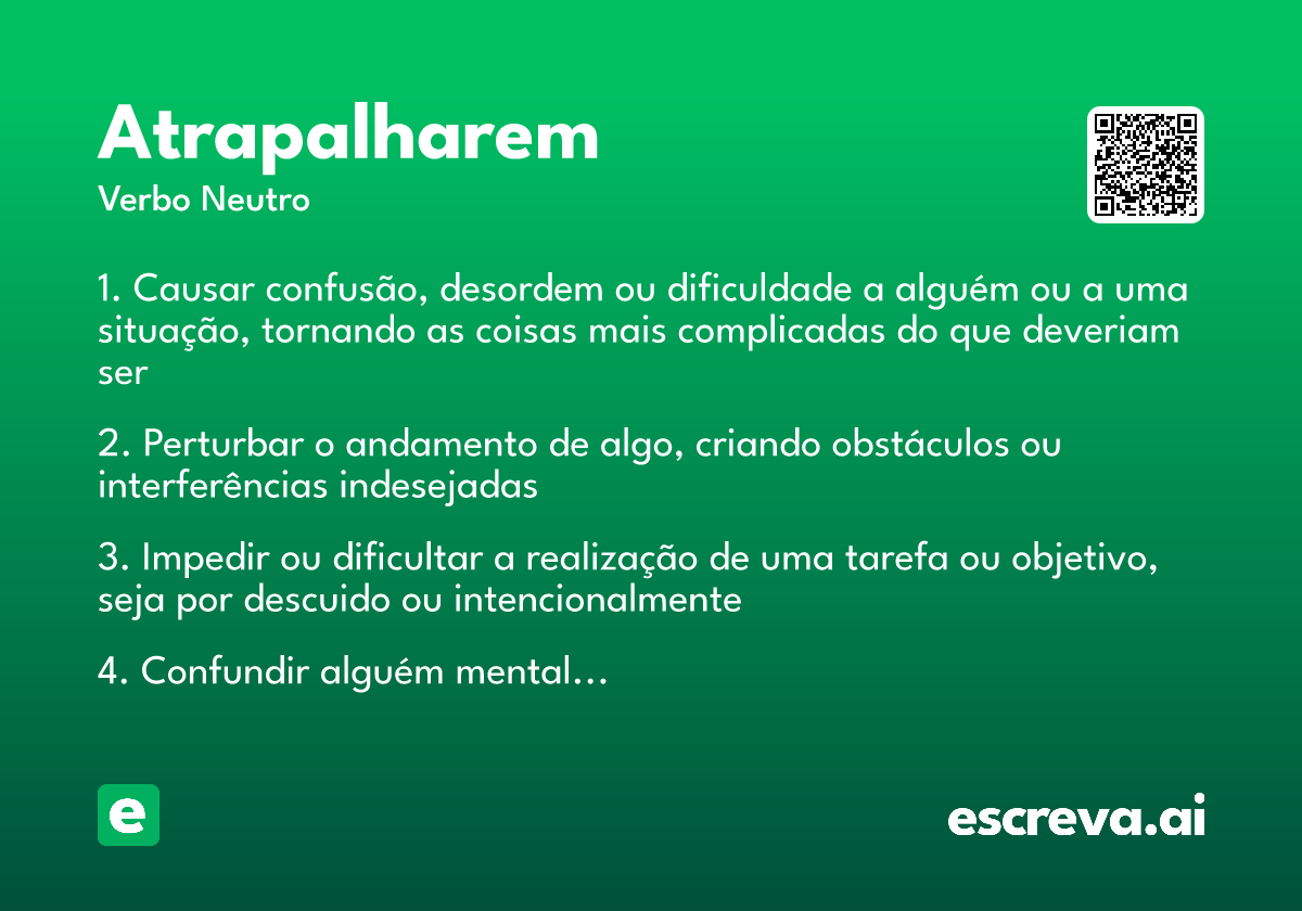 atrapalharem
