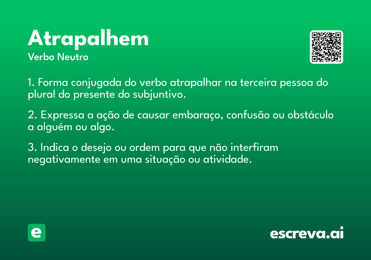 atrapalhem
