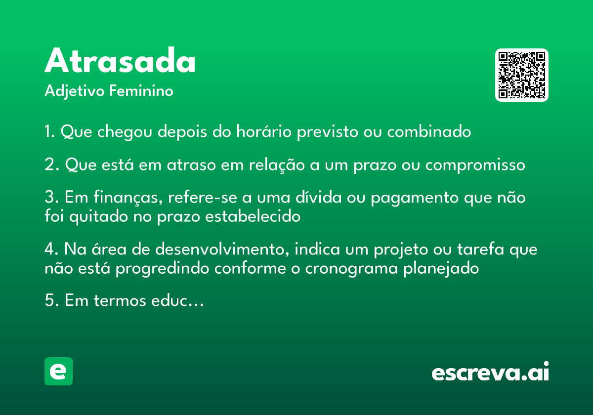 atrasada