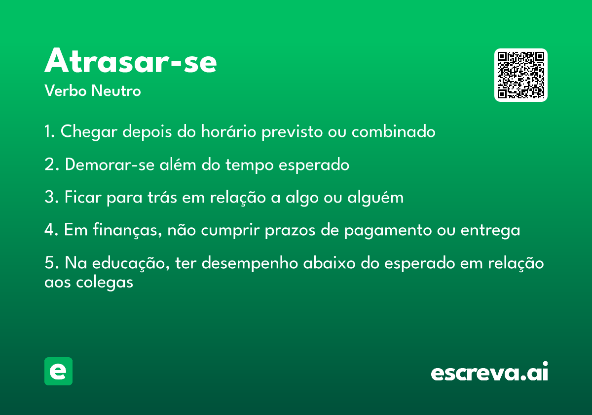 atrasar-se
