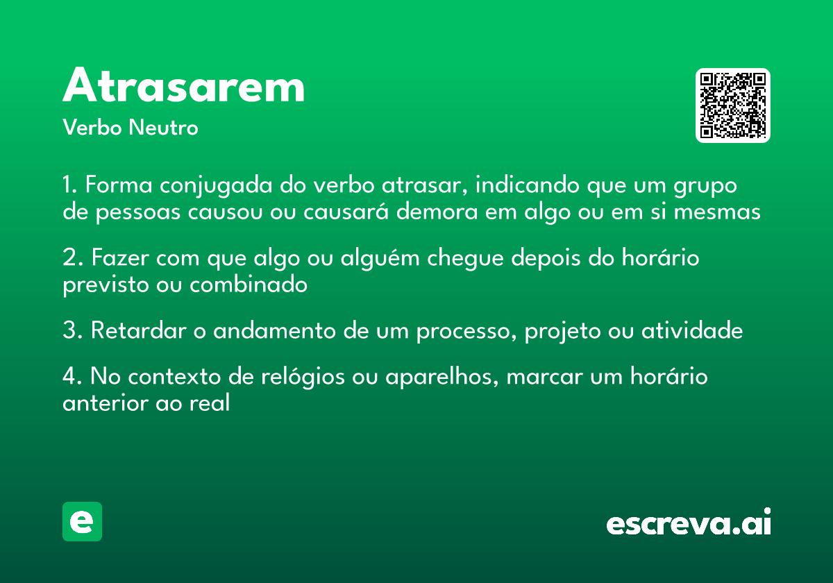 atrasarem