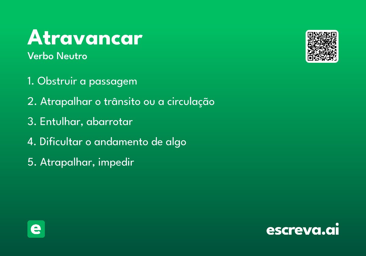 atravancar