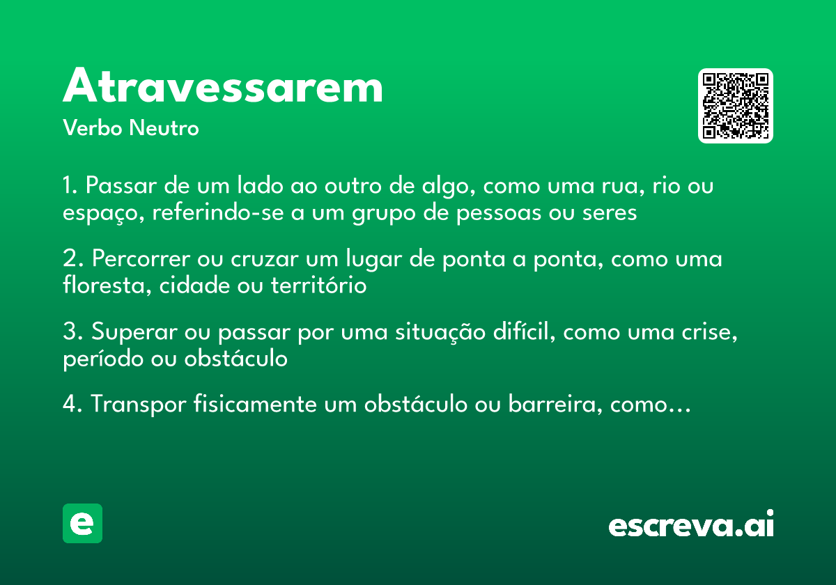atravessarem