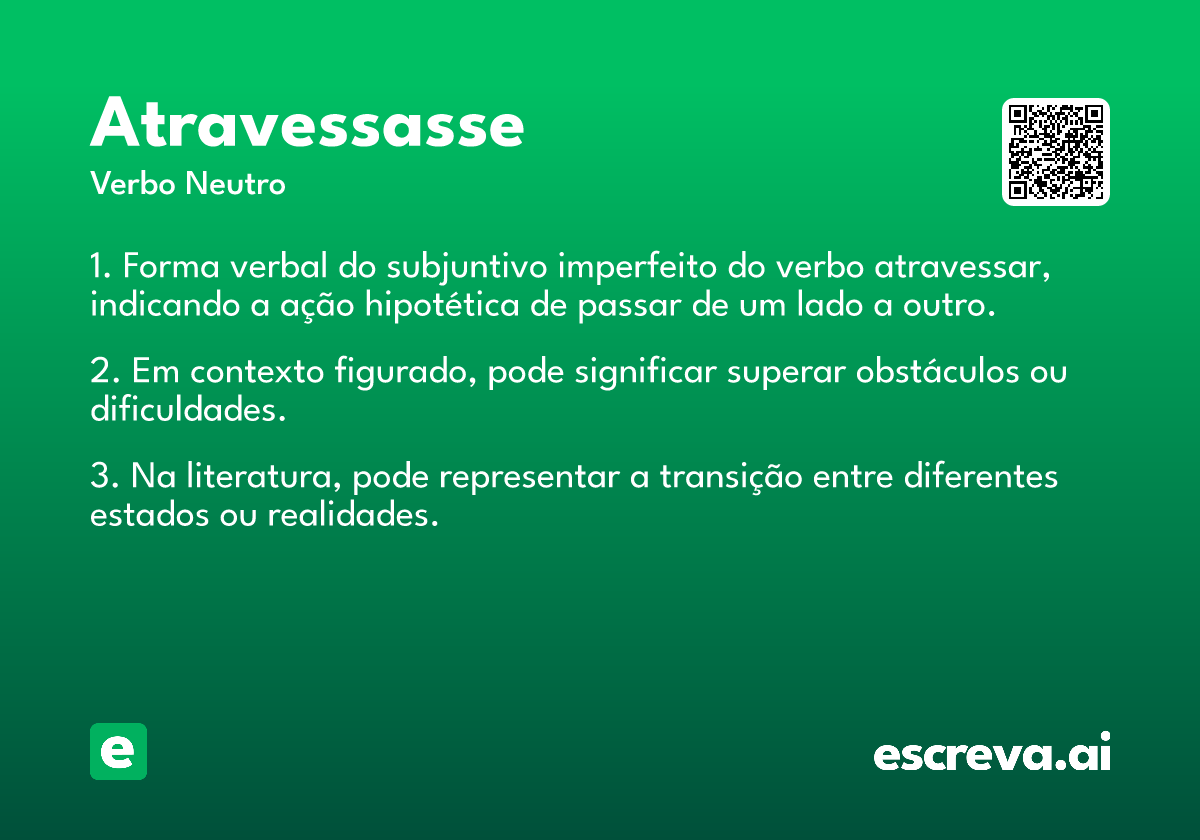 atravessasse