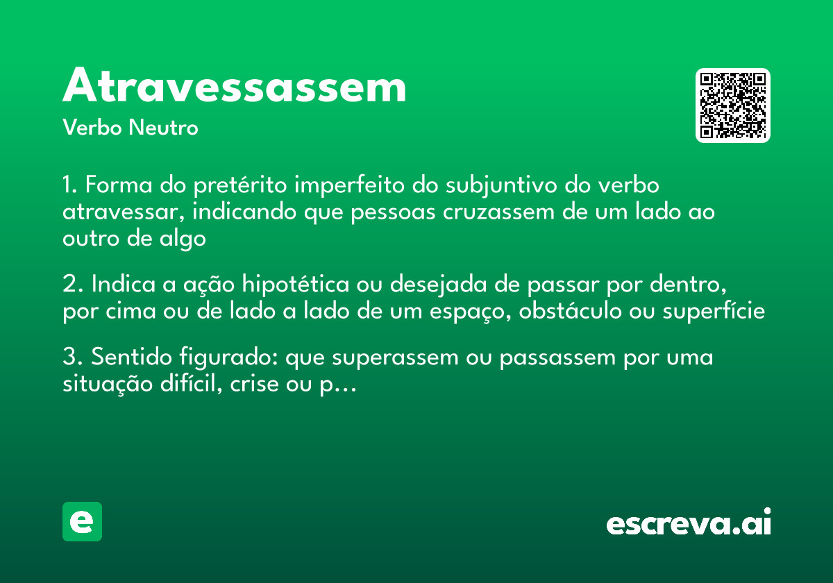 atravessassem