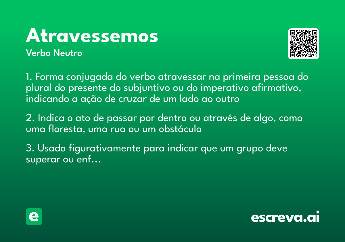 atravessemos