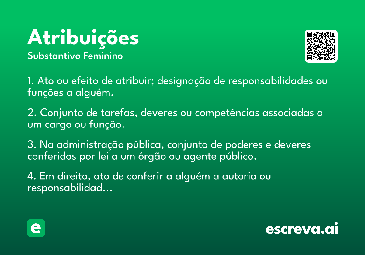 atribuições