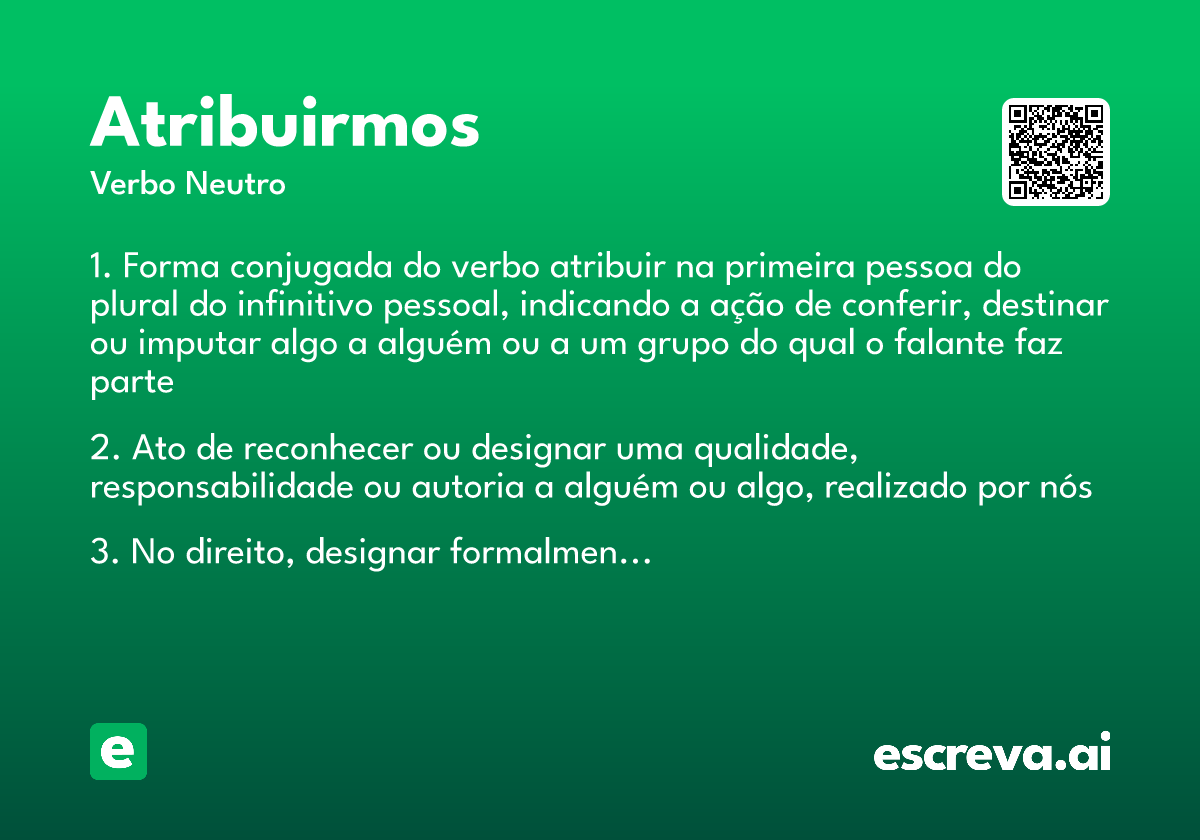 atribuirmos