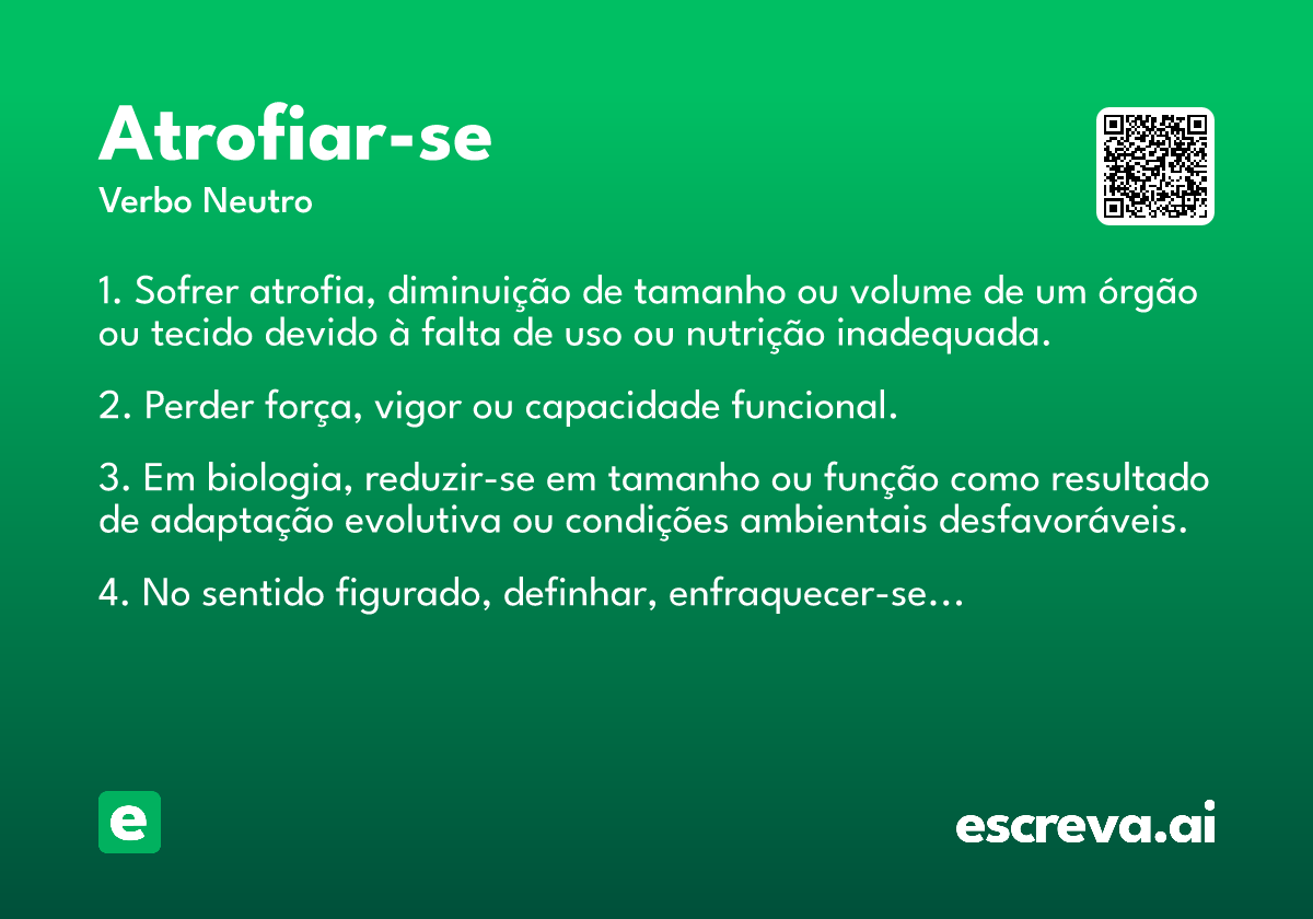 atrofiar-se