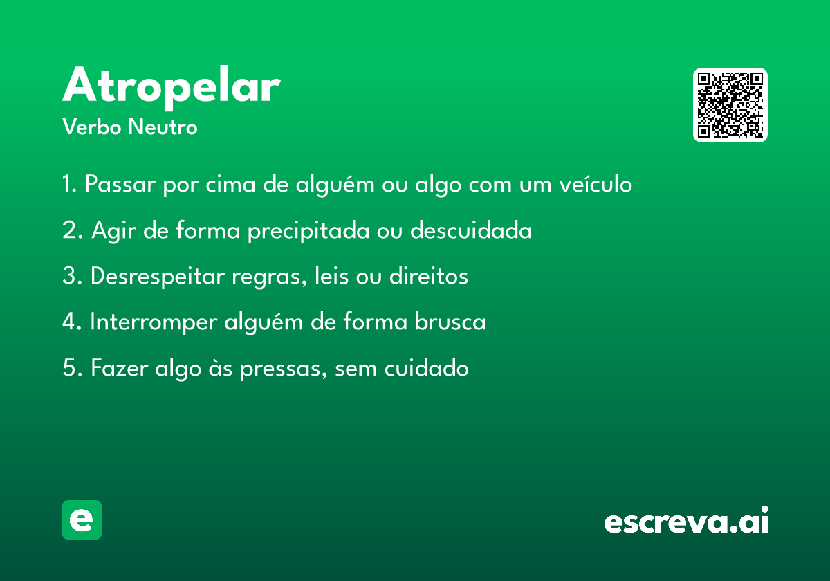 atropelar