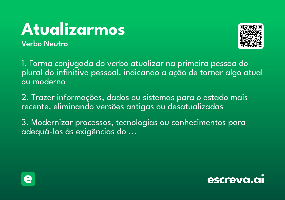 atualizarmos