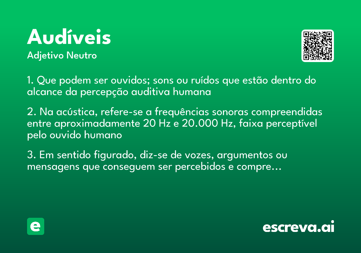audíveis
