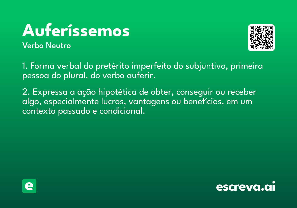 auferíssemos