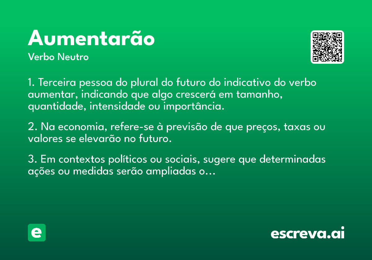 aumentarão