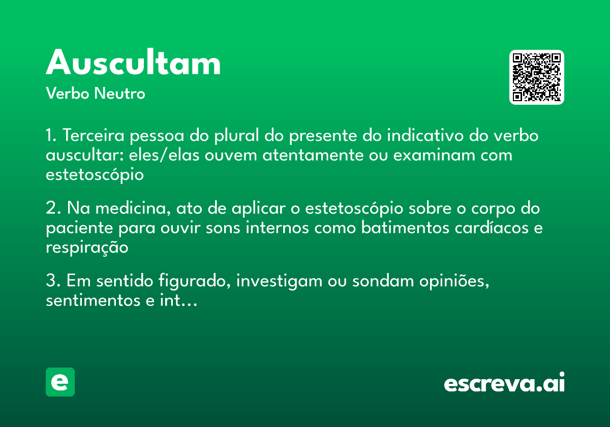 auscultam