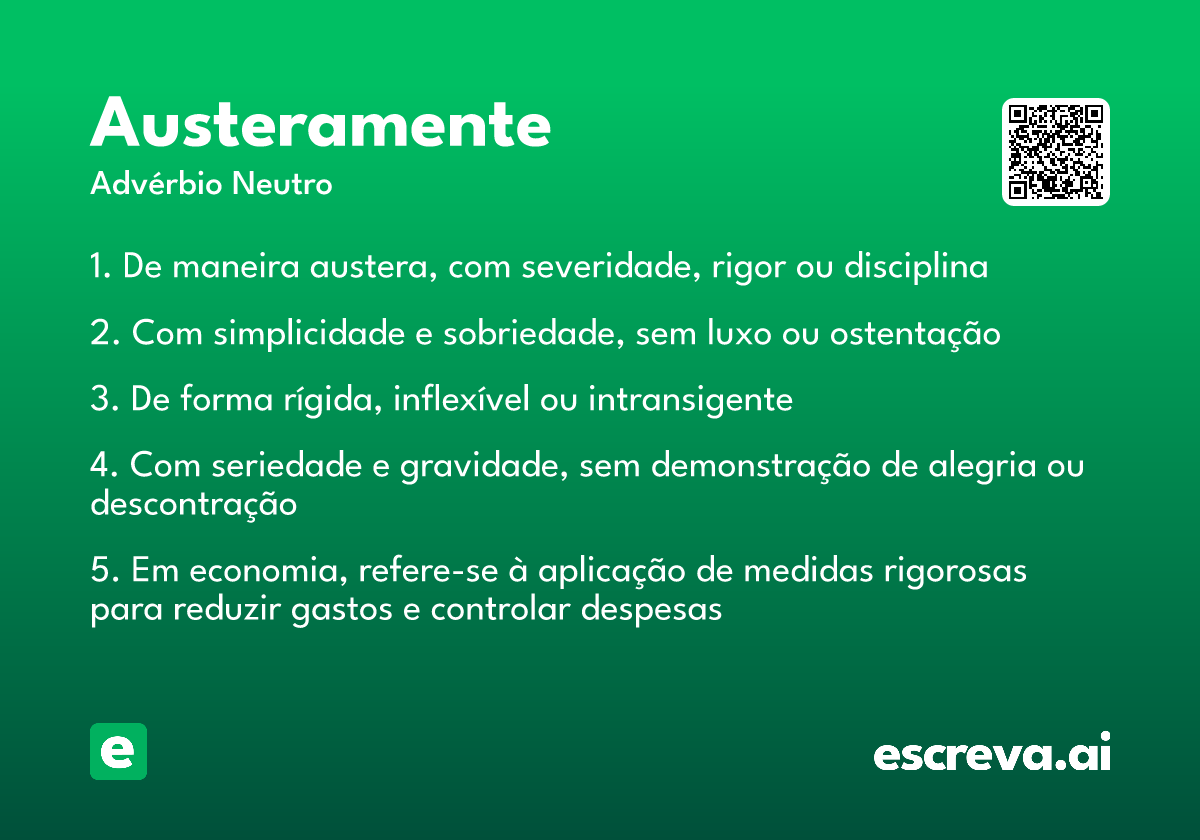 austeramente