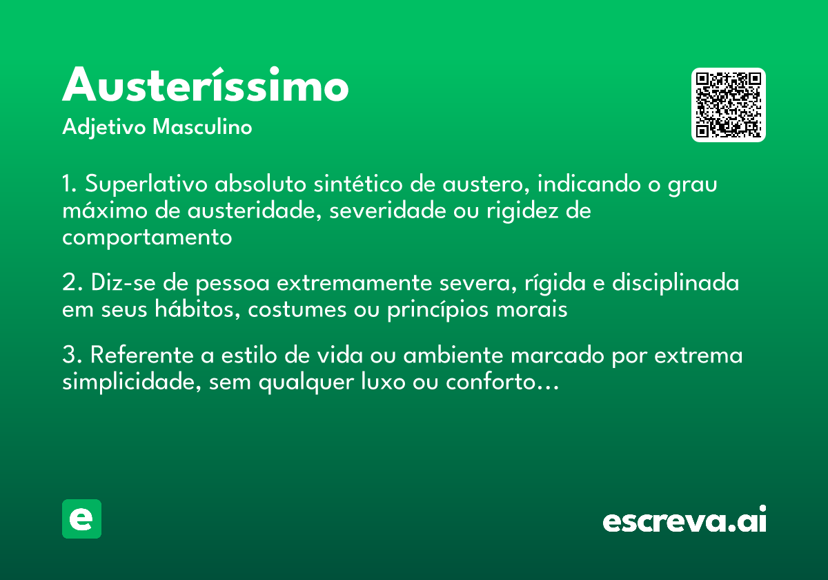 austeríssimo