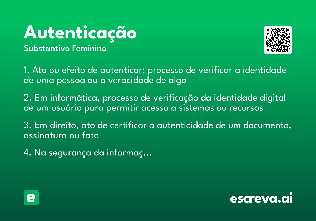 autenticação