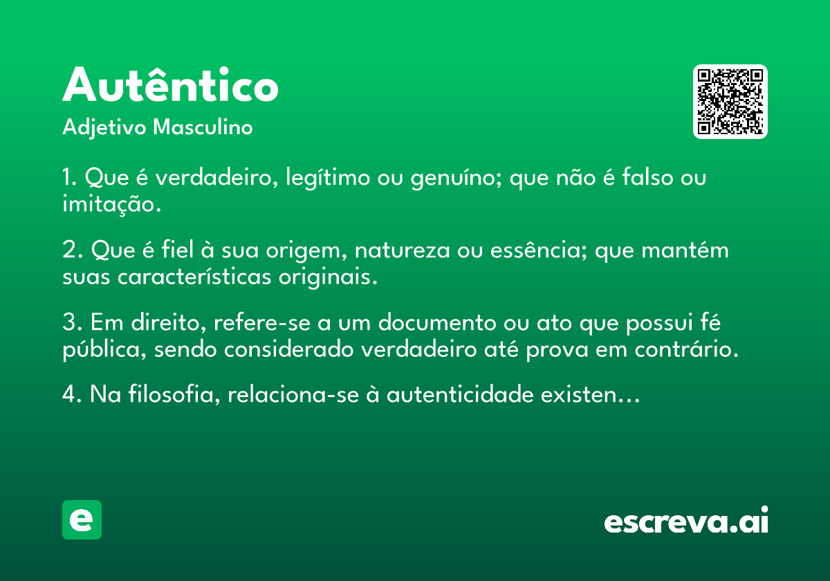 autêntico
